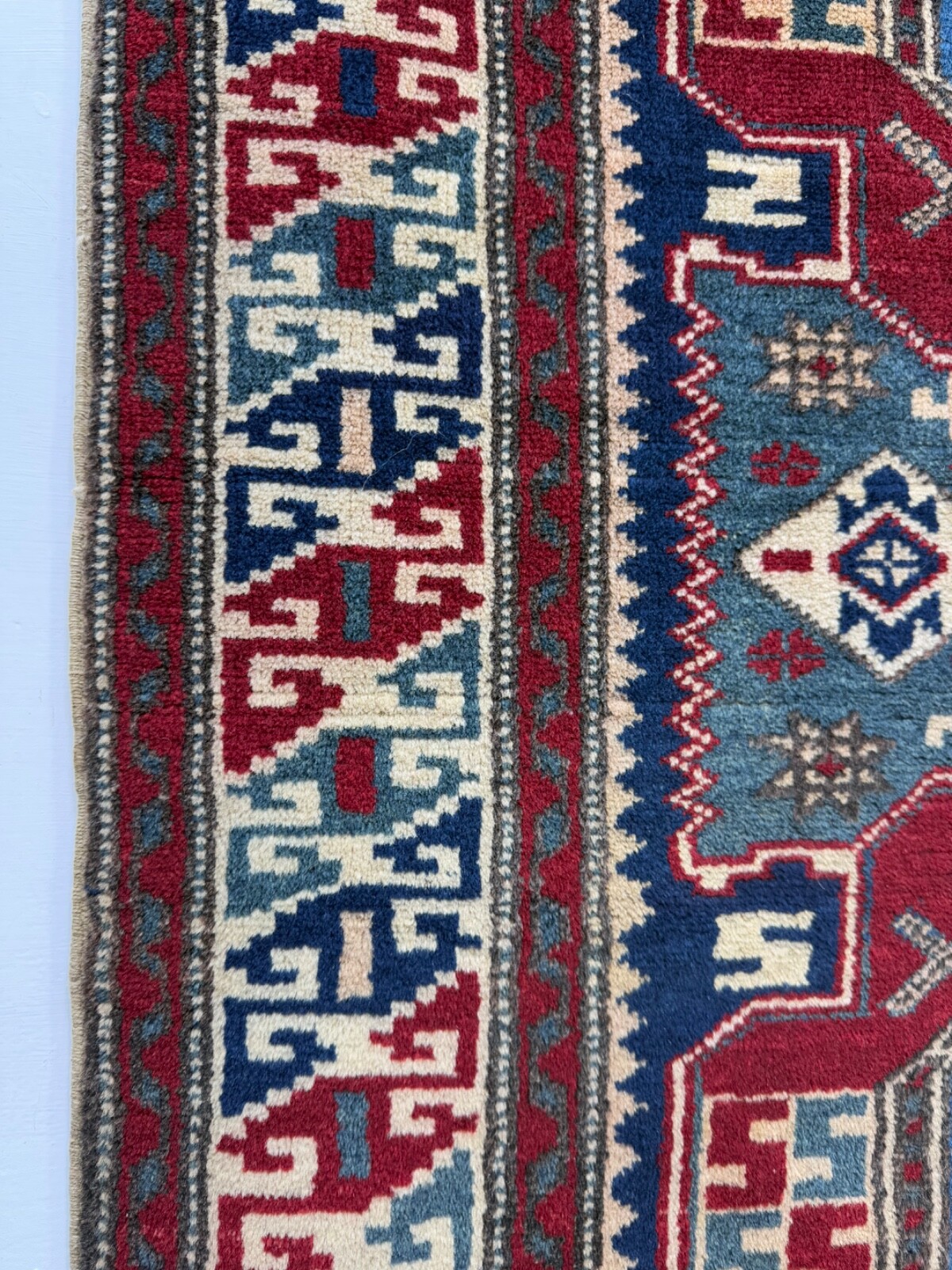 Vintage Beautiful Hand Knotted Traditional Floor Area Wool Rug 117×76 Cm