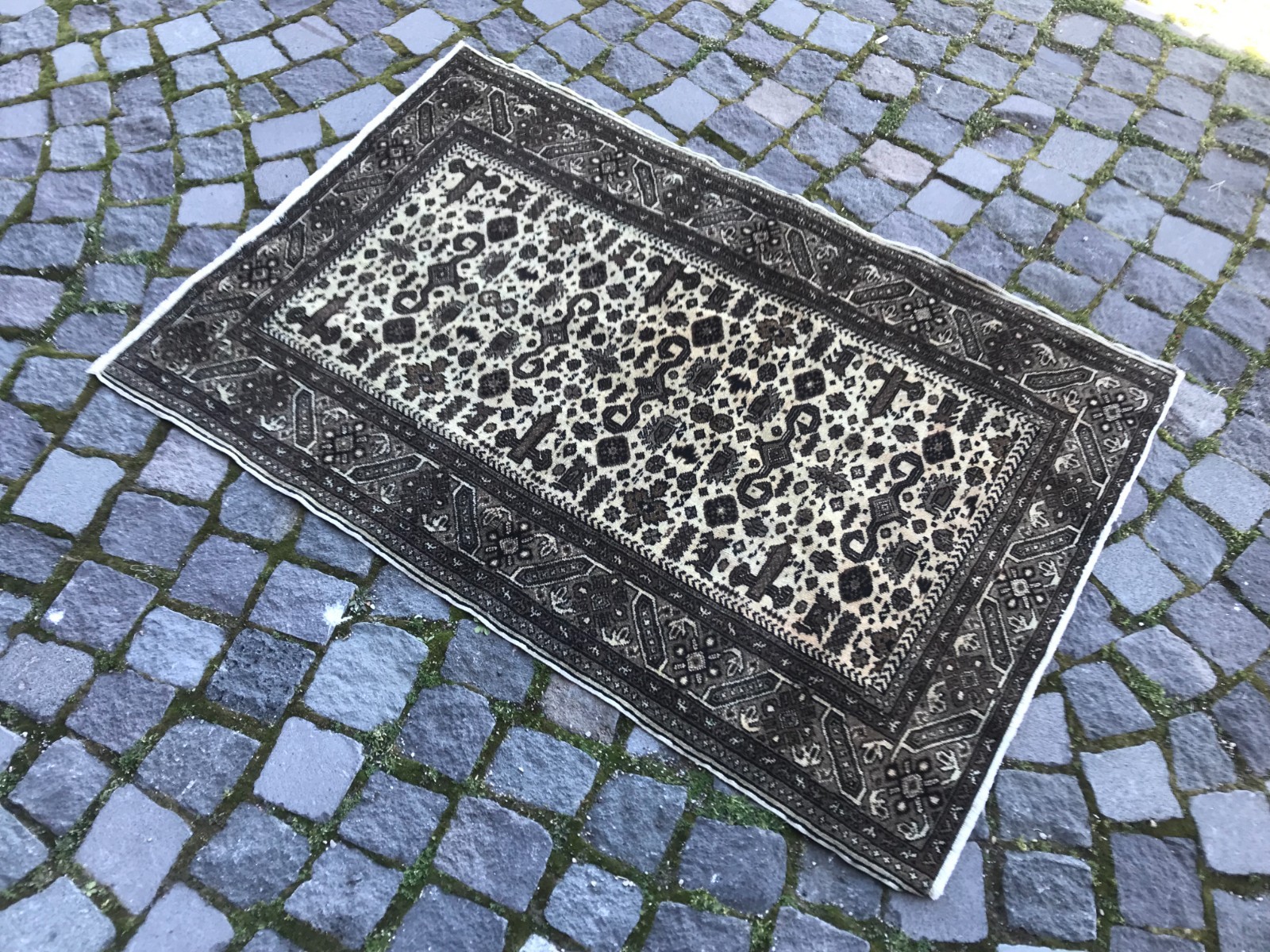 Bohemian Area Rug Handmade Wool Rug Turkish Vintage Traditional Rug 2,8 x 4,2 ft