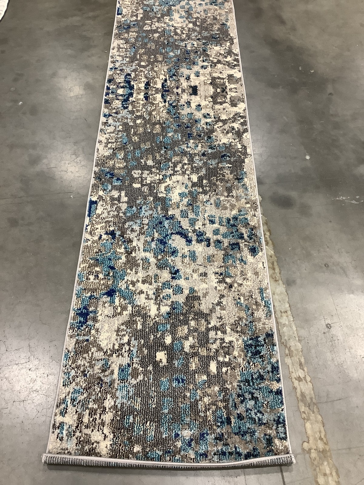 GREY BLUE 2′-2″ x 22′-0″ Binding Stain Rug, Reduced Price 1172684110 MAD425E-222