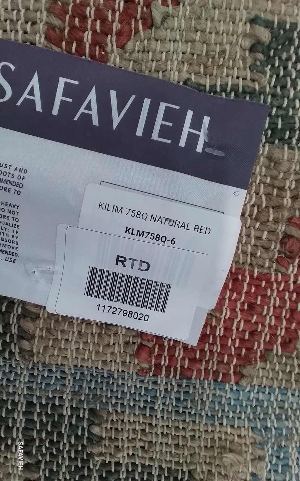 NATURAL RED 6′-0″ x 9′-0″ Damaged Binding Rug Reduced Price 1172798020 KLM758Q-6