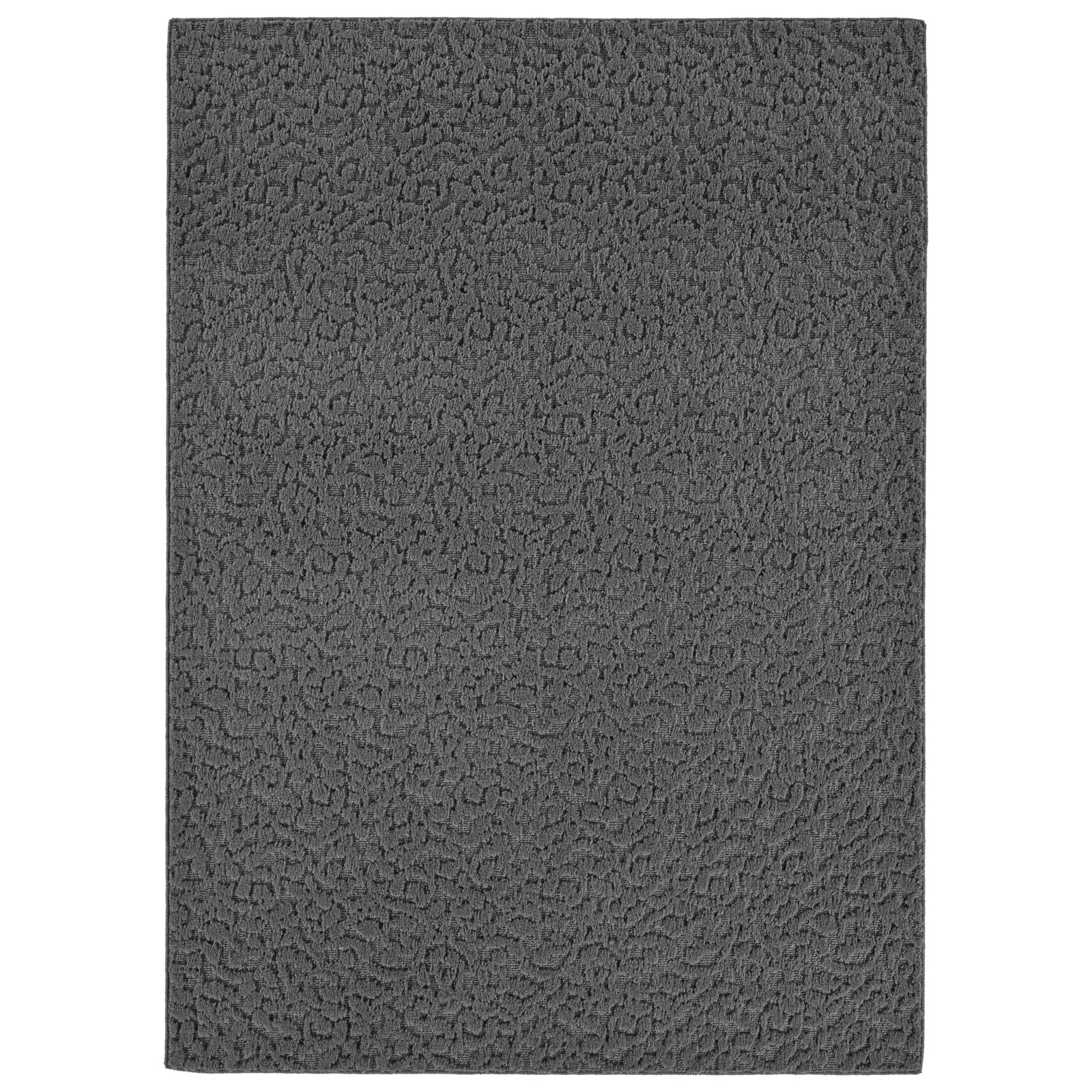 Garland Rug Ivy 3 Ft. X 5 Ft. Cinder Gray Floral Solid Color Area Rug –