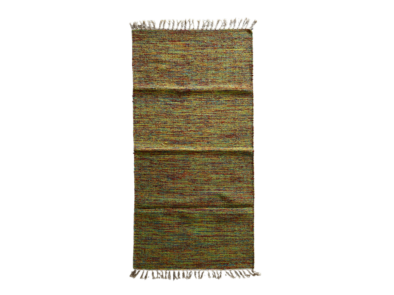Hand woven Cotton Dhurrie Area Rug Carpets Eco-friendly Multicolor 70CM x 140CM