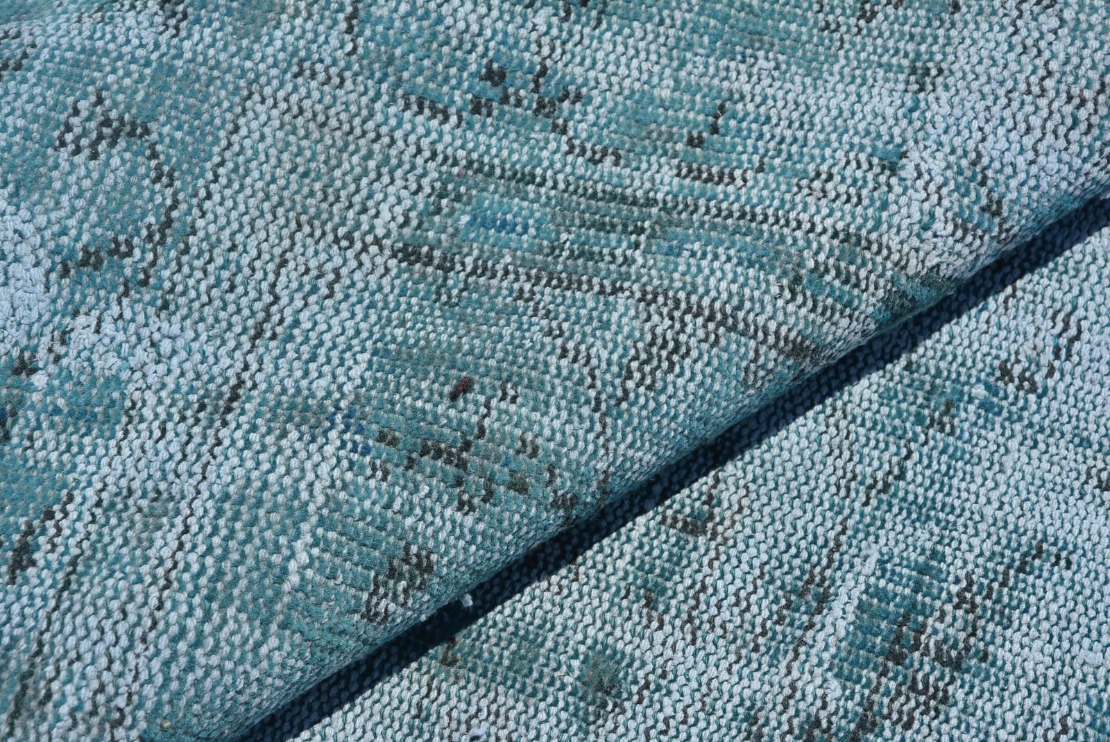 Vintage Rug, Large 5,7×8,3 ft Turkish Rug, Blue Gray Oriental Wool Rug