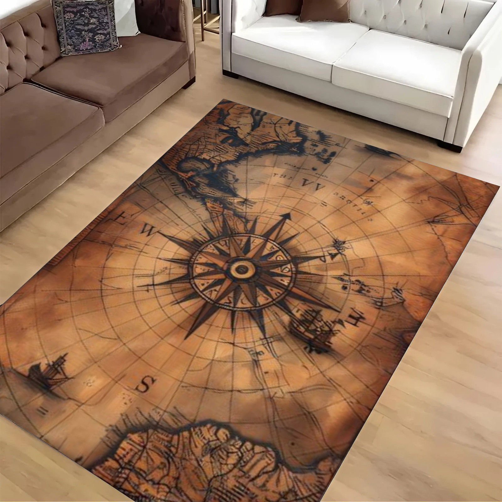 Gothic Spiderwebs Bats & Roses Area Rug | Dark Romantic Home Decor