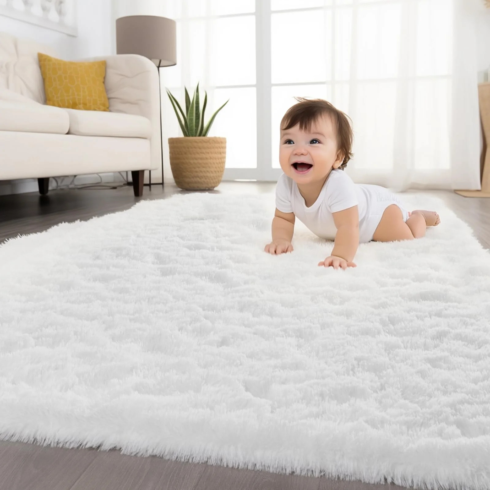 Living Room Carpet, Bedroom Soft Fluffy Plush Floor Mat, Kindergarten Children’S