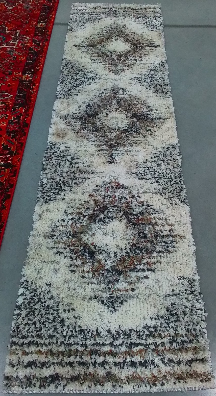 BLACK / RUST 2′-2″ x 8′-0″ Flaw in Rug, Reduced Price 1172808687 JER110Z-28