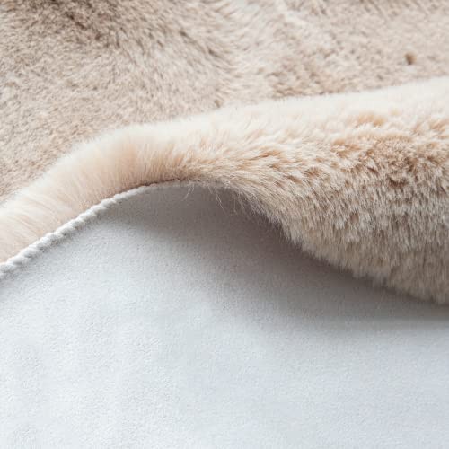 Shag Polyester Bunny Washable Fluffy Rug Runners for Hallways Camel Plush