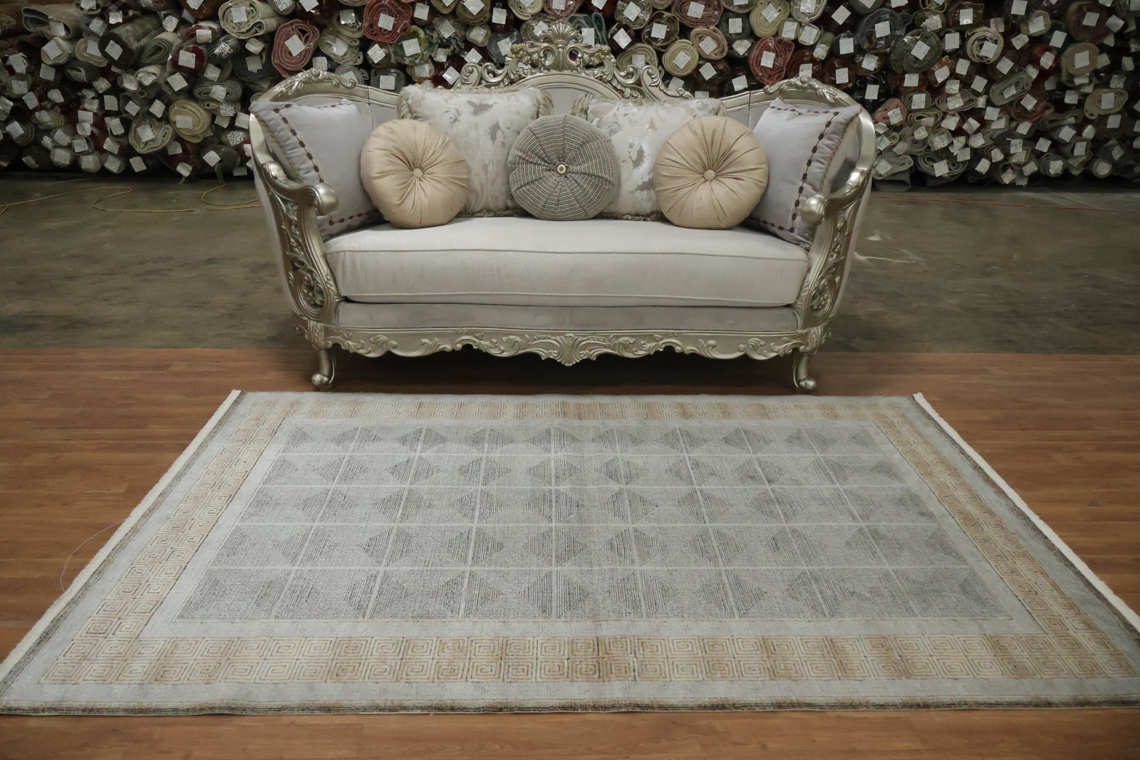 Elegant Textured Area Rug 5×8 Ft Contemporary Modern Turkish Carpet Bedroom Rug