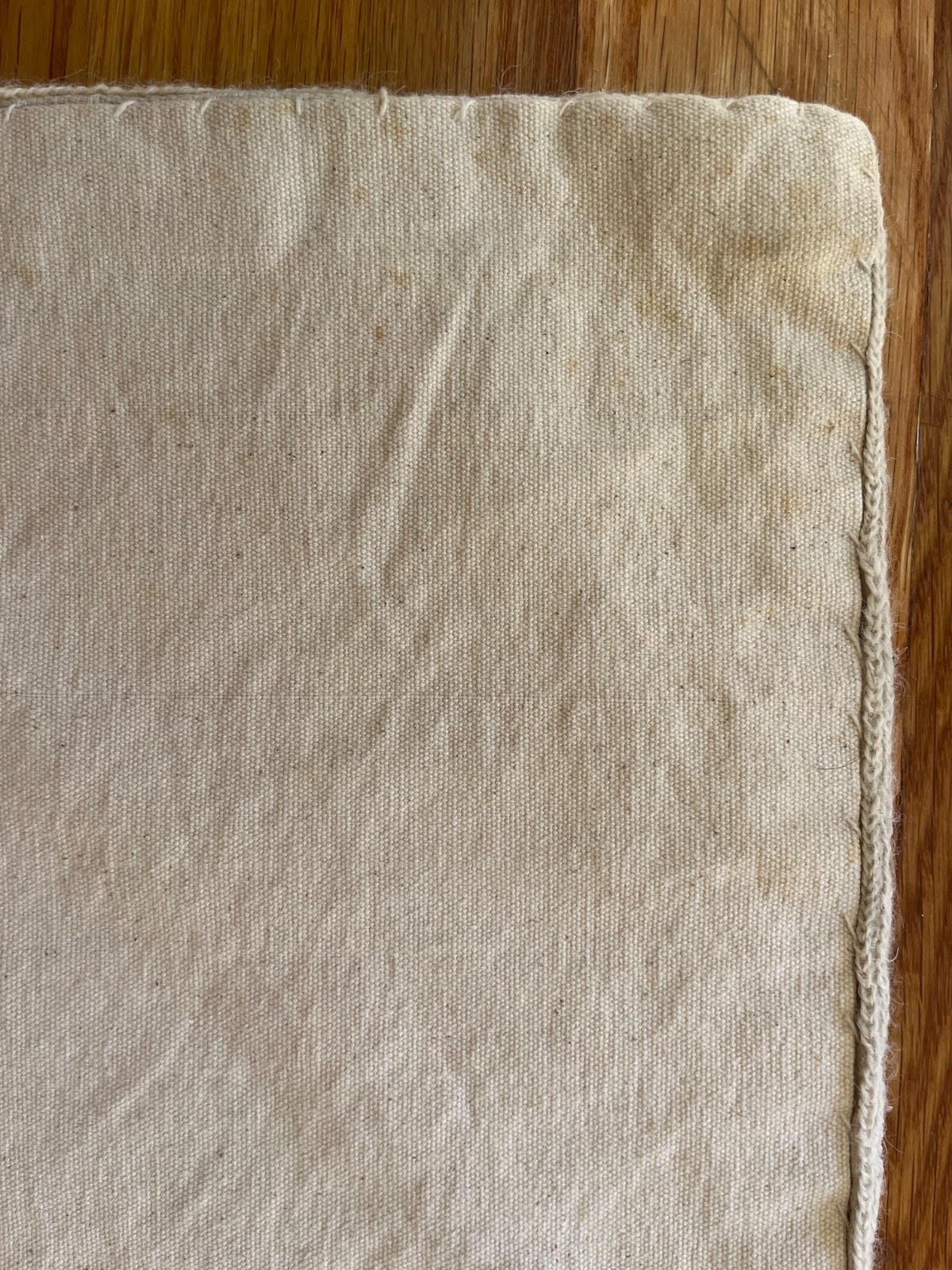 Chain Stitched French Aubusson Rug in Cream, Green, and Pink, 35 x 57 Inches