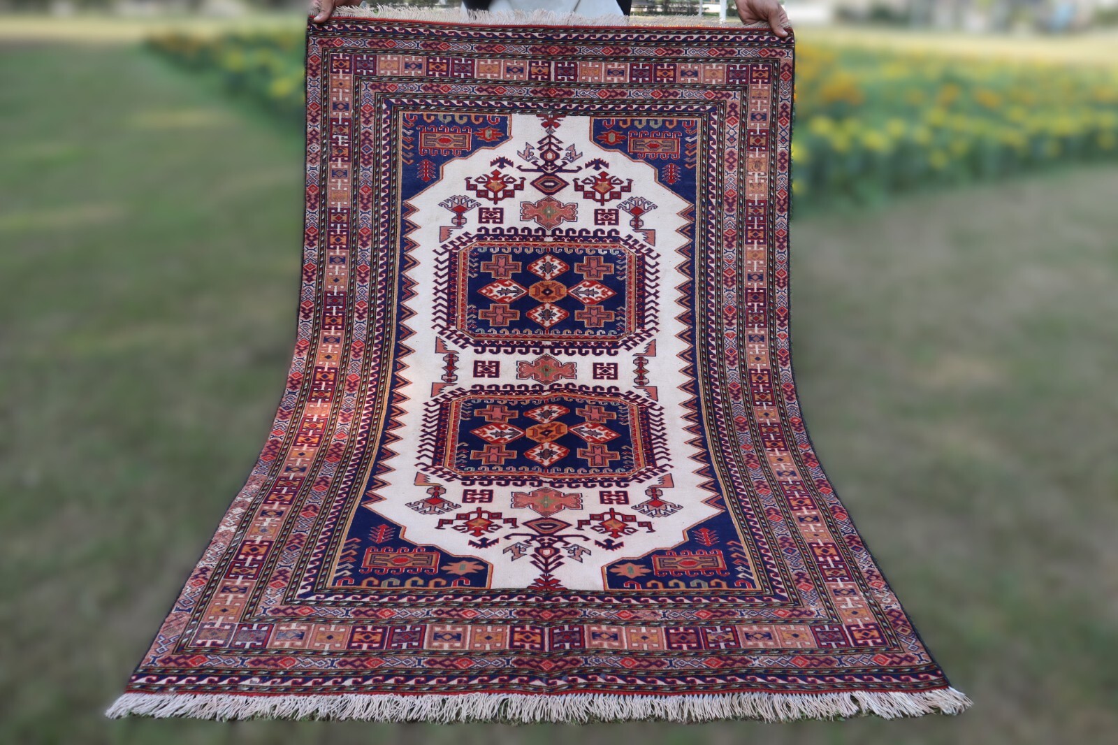 Collectors Piece Rug 3×5 ft Antique Turkmen Tribal Rug, Kitchen Rug, Kids Carpet