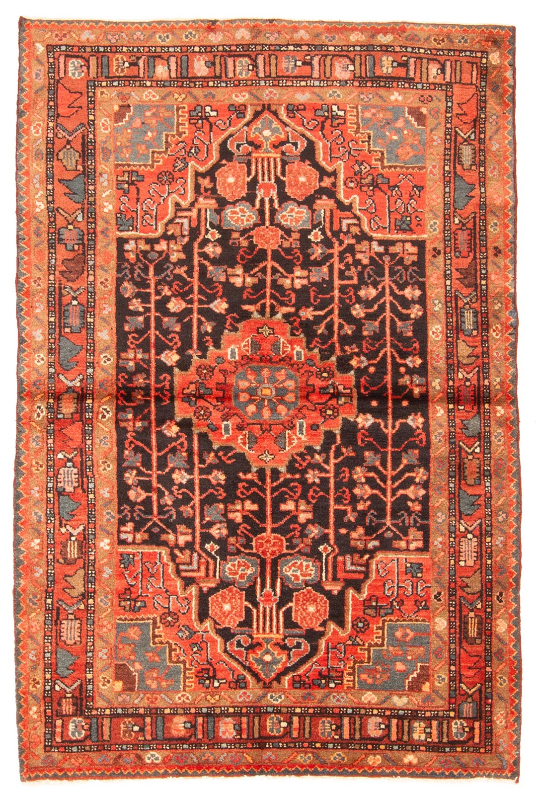 3’10” x 5’10” Vintage Hand Knotted Area Rug Traditional Oriental Wool Carpet
