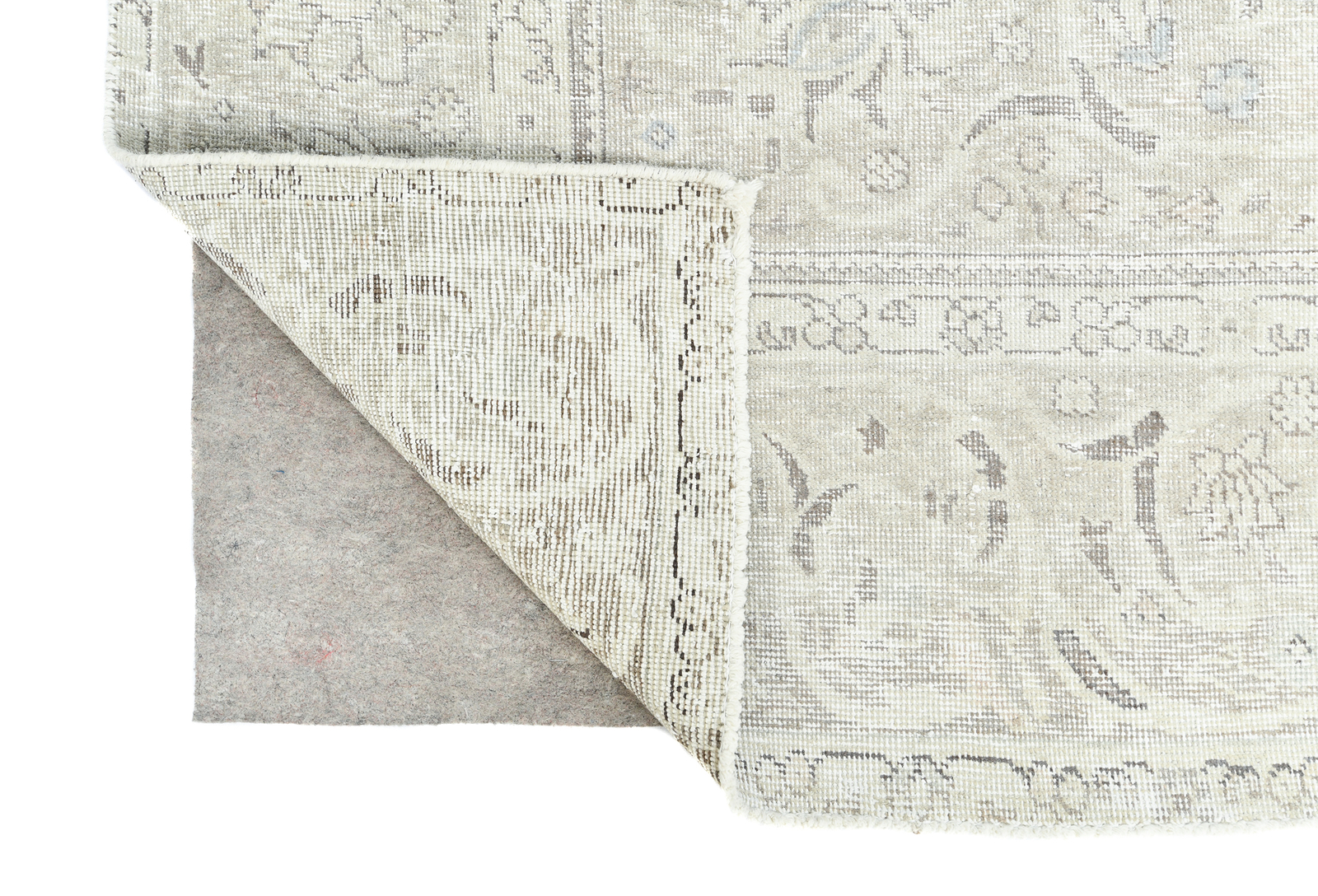 Antique Distressed Floral Medallion Rug Muted Vintage Oriental Carpet 10X11’6 ft
