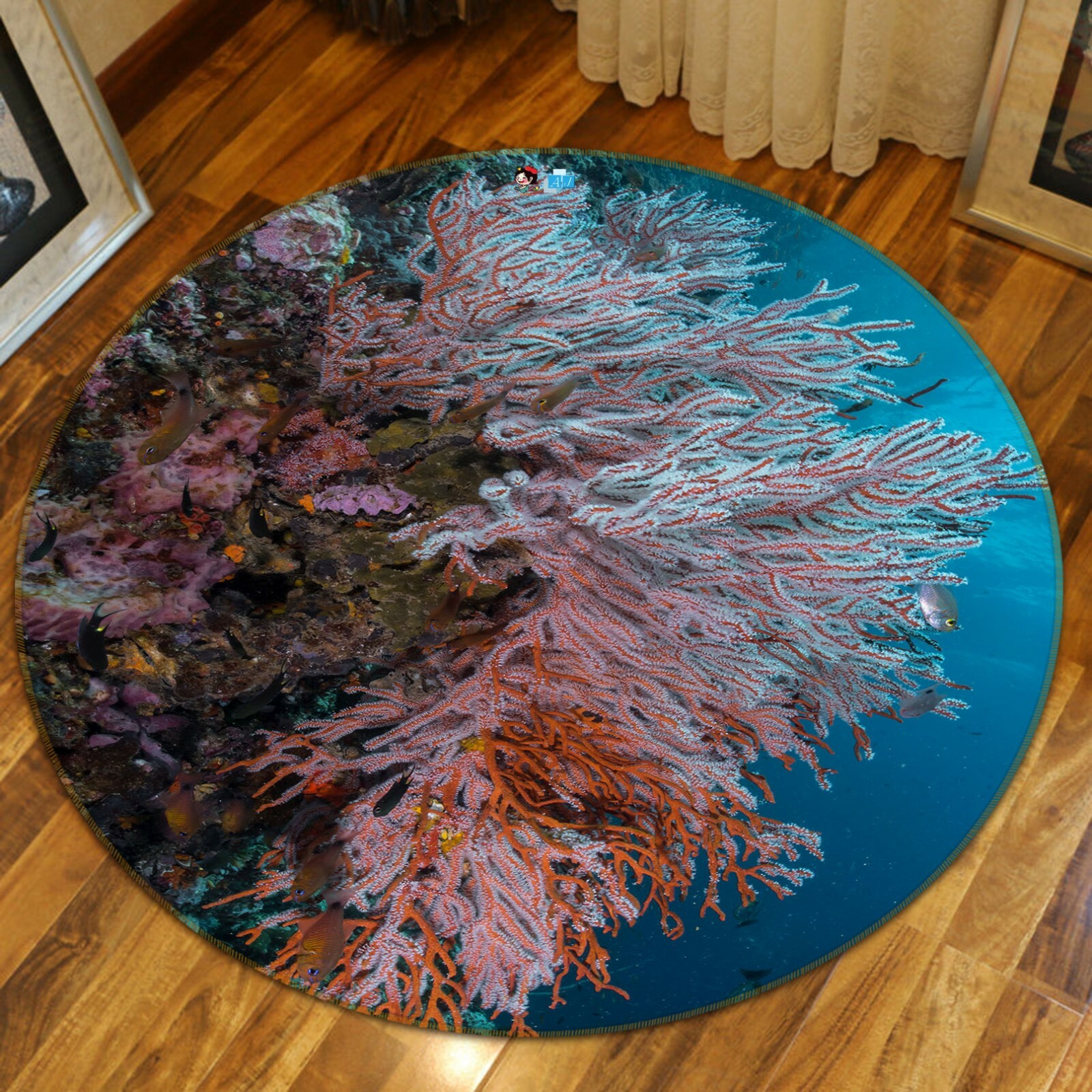 3D Pink Coral ZHUA3829 Game Non Slip Rug Mat Photo Carpet Zoe