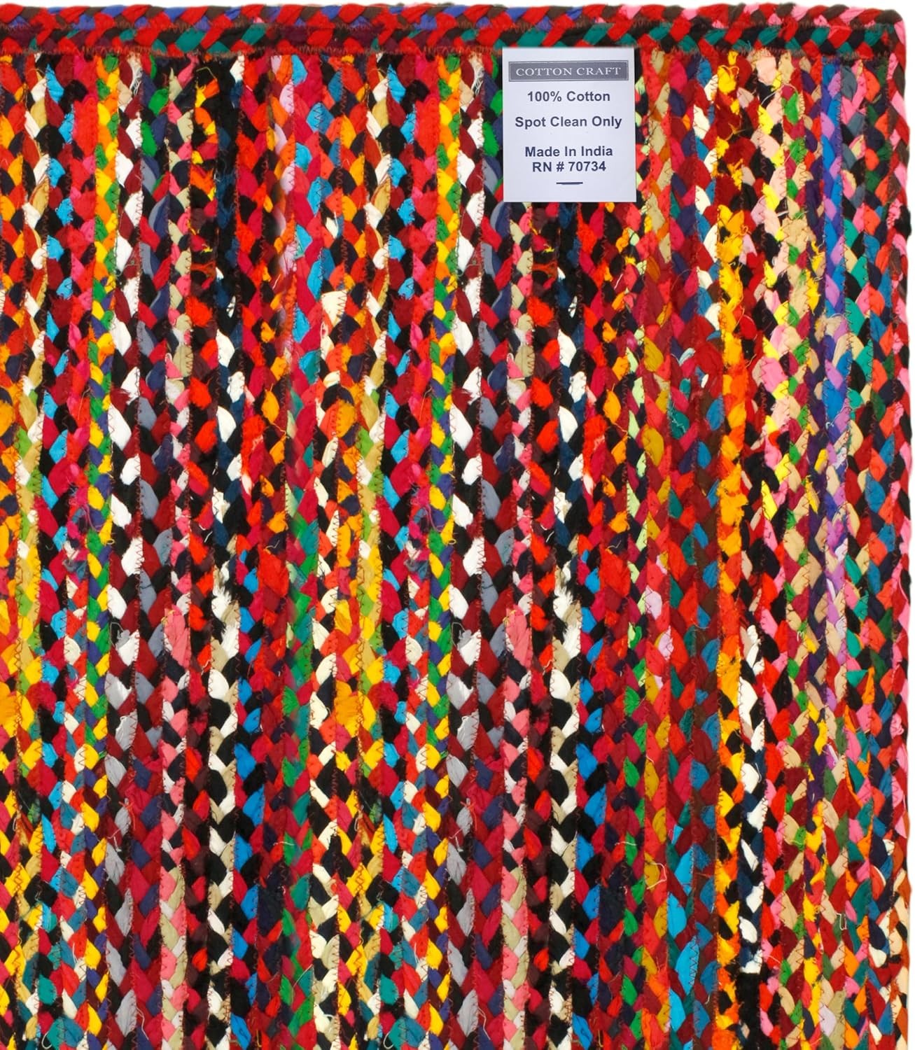 Chindi Braid Rag Rug – 2X3 Ft Multi Color Handwoven Area Rug | Boho Farmhouse Re