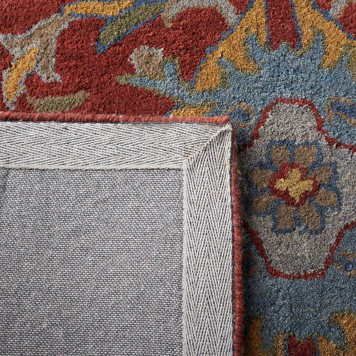 Handmade Heritage Collection 5′ X 8′ Oriental Wool Area Rug – Red & Green