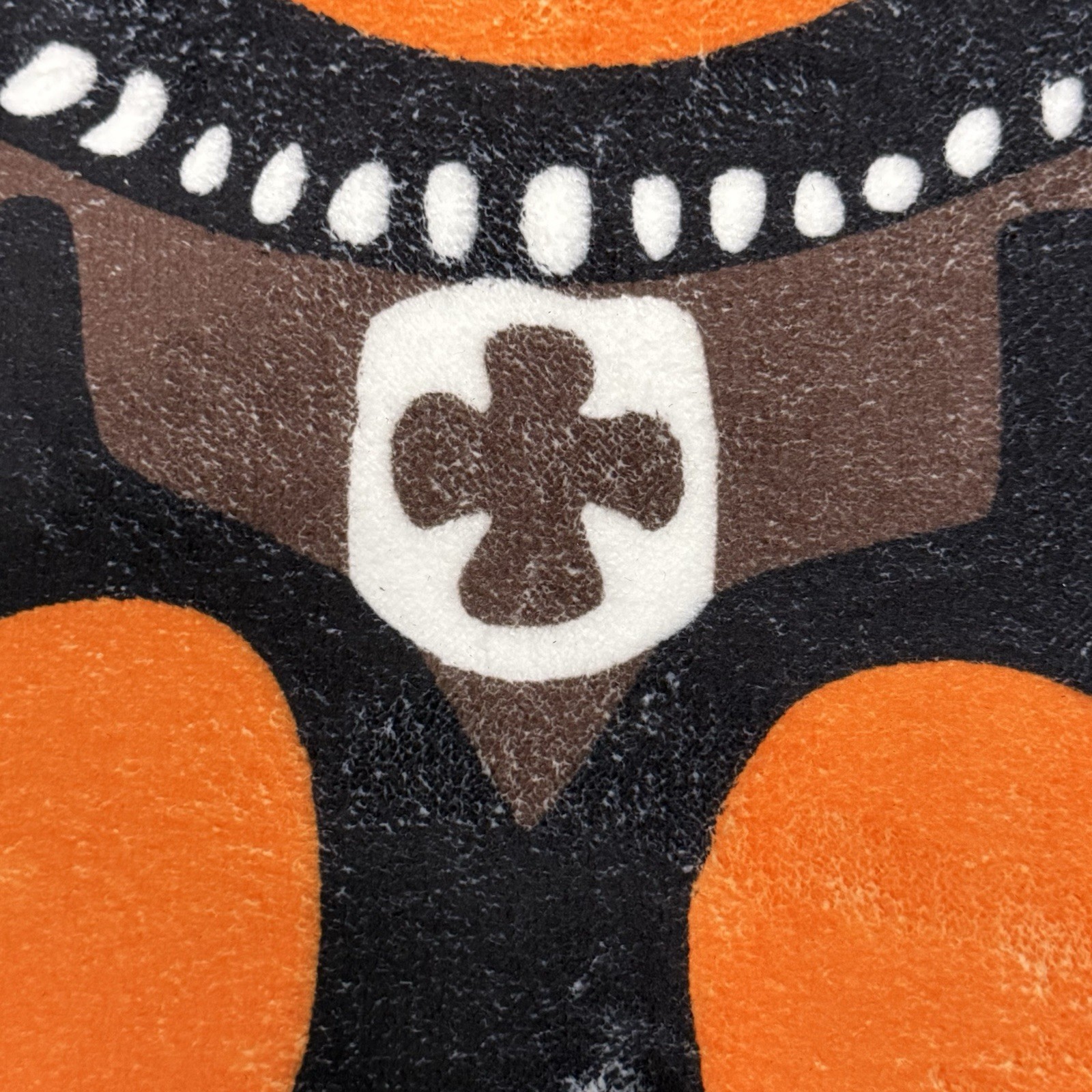 Soft Fuzzy Brown & Orange Milo Monkey Rug 29×20 in Cute Character Design New