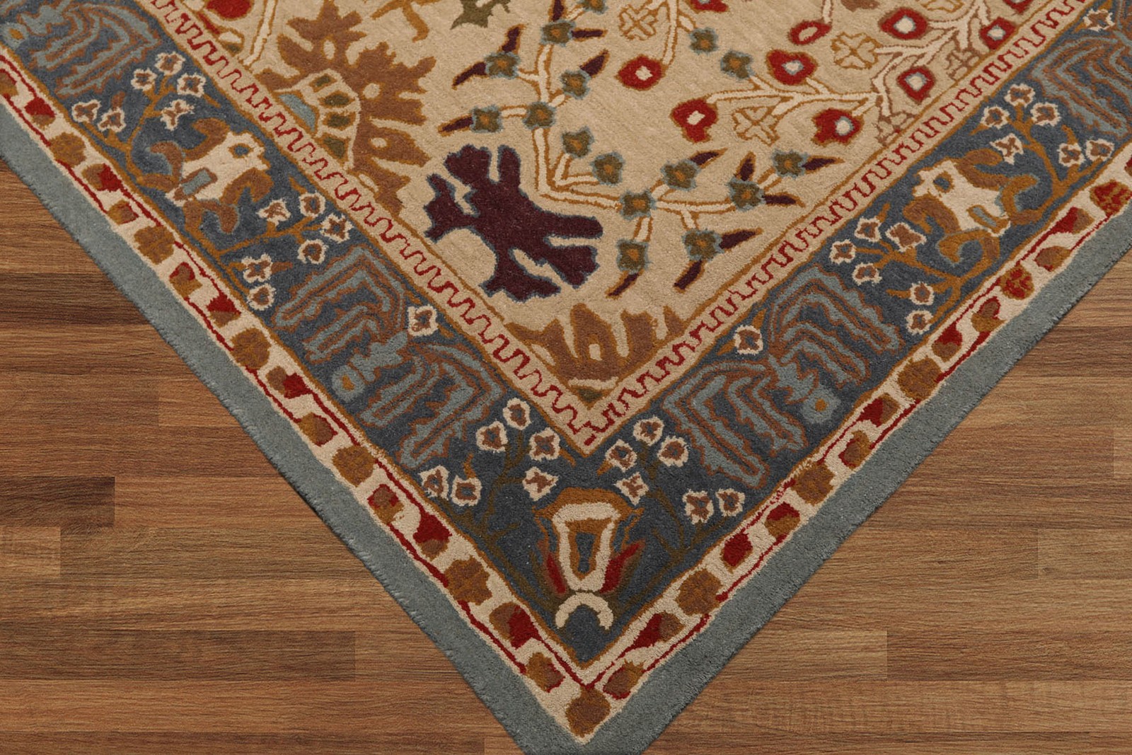 Multi Sizes Handmade Wool Arts & Craft Transitional Oriental Area Rug Beige