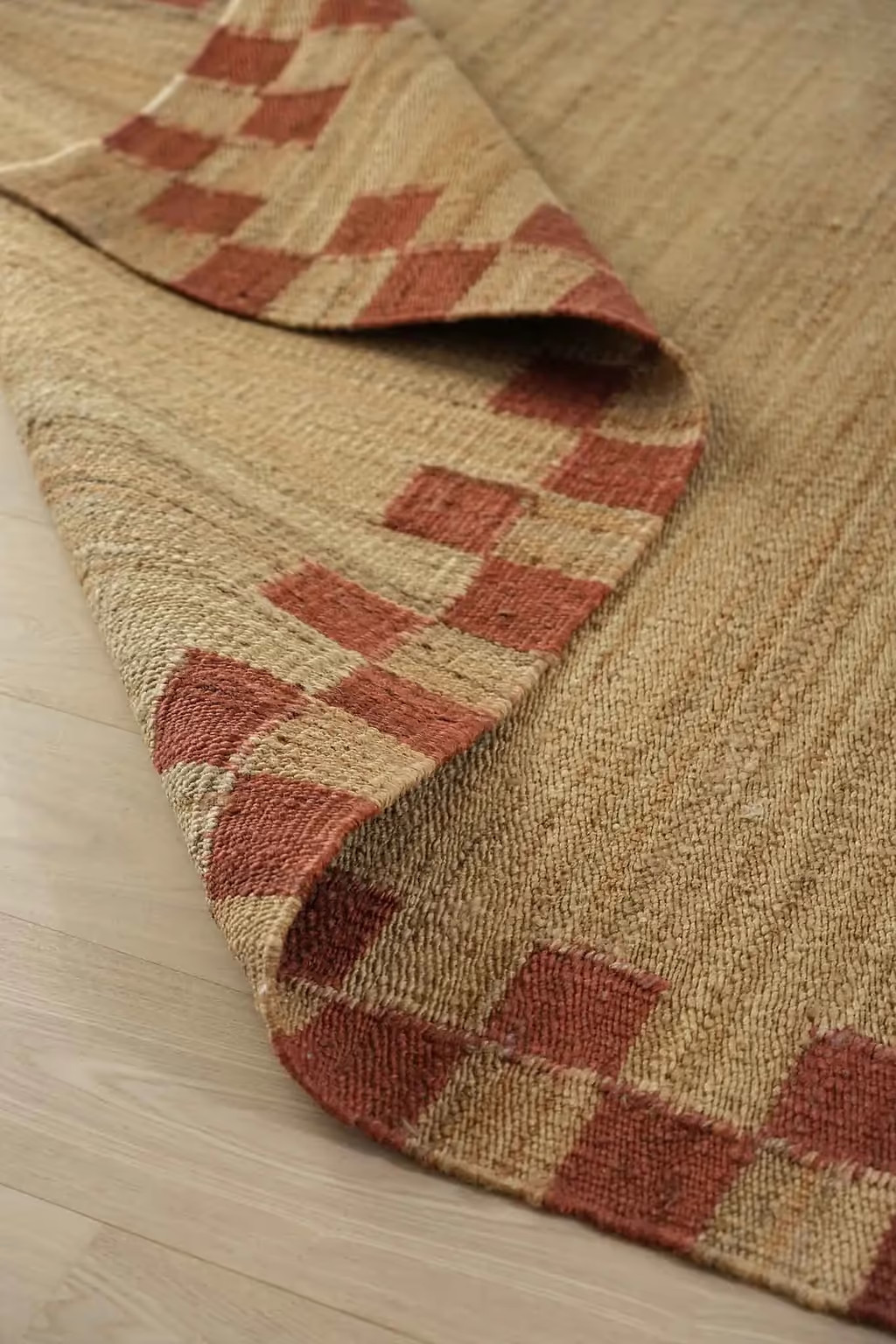 Handwoven 100% Natural jute Rustic Look Border Area Rug For Living Room, Bedroom