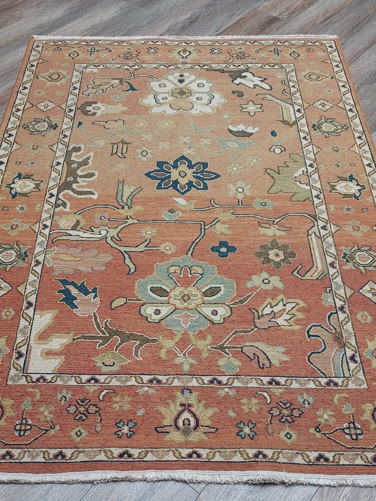 Turkish Bohemian Rug,Turkish Oushak Rug,Turkish Contemporary Sumak Rug,4×6 Ft