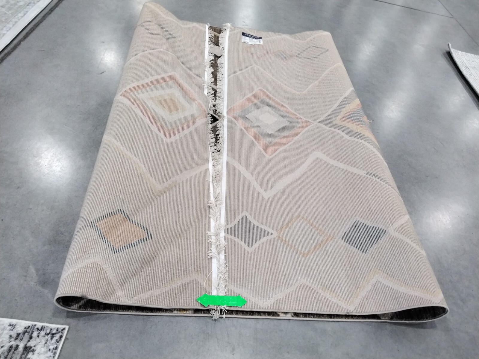BEIGE / GOLD 8′ X 10′ Back Stain Rug, Reduced Price 1172749135 FMH599B-8