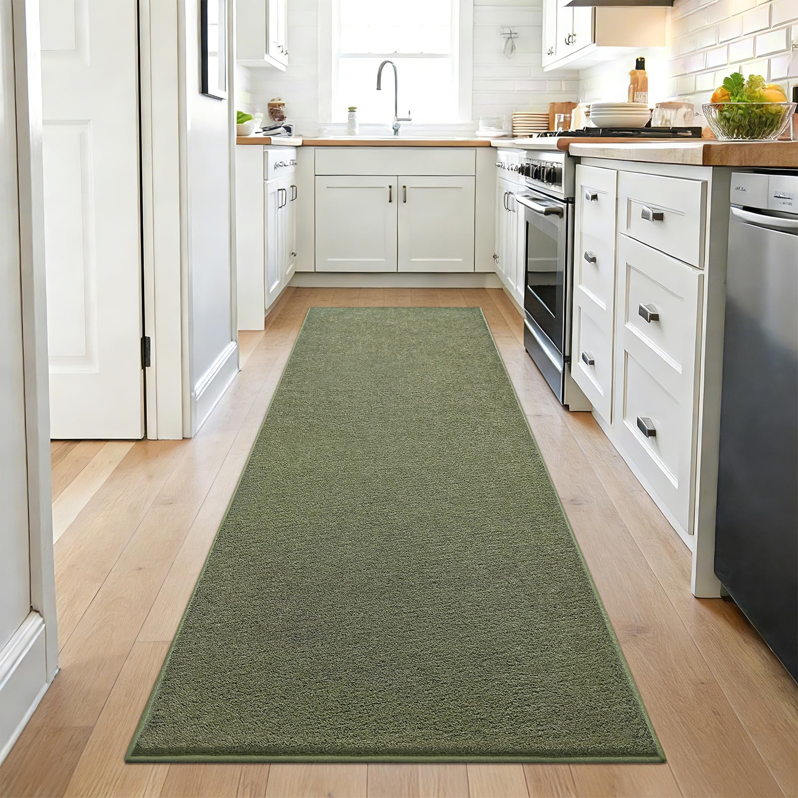 2×8 Runner Rug for Hallway, Soft Memory Foam Carpet with Upgraded Non-Slip Si…