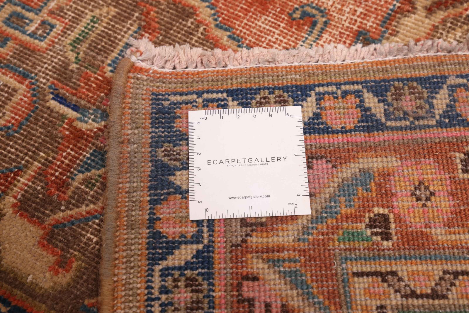 Vintage 9’5″ x 12’5″ Traditional Hand Knotted Vegetable Dye Wool Area Rug