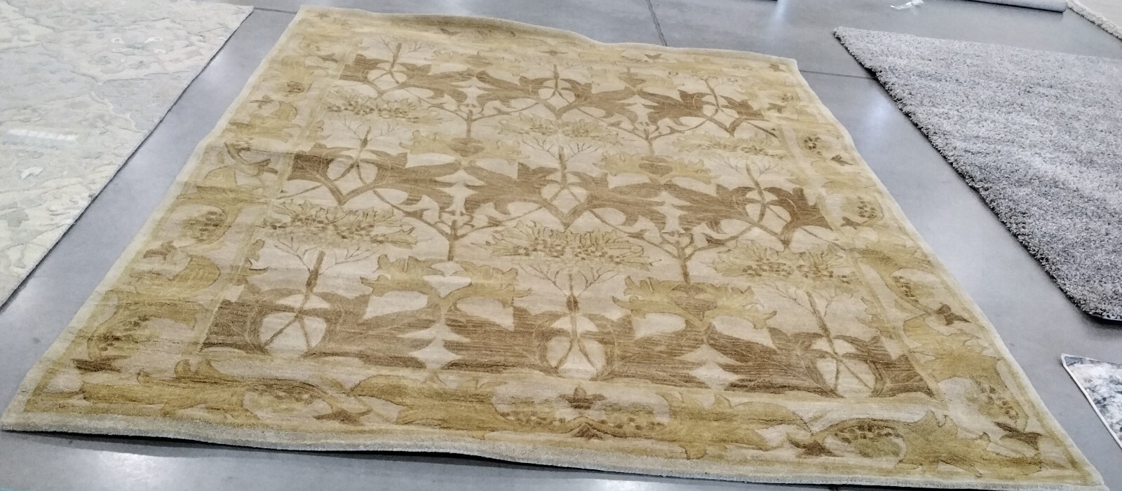 BEIGE / GOLD 8′ X 10′ Back Stain Rug, Reduced Price 1172756438 AN541B-8