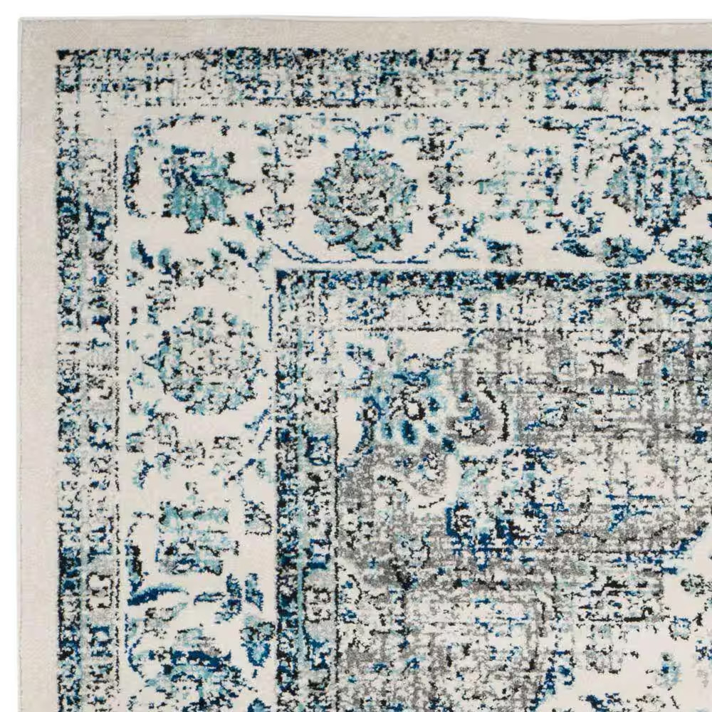 Evoke 8 Ft. X 10 Ft. Gray/Ivory Border Area Rug