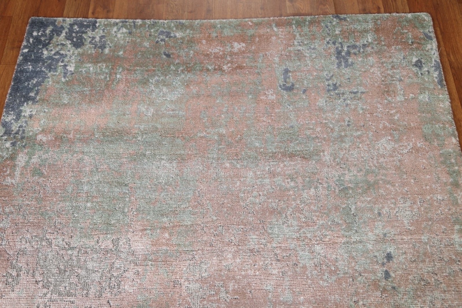 100% Silk Abstract 4×6 Modern Area Rug Hand-knotted Carpet