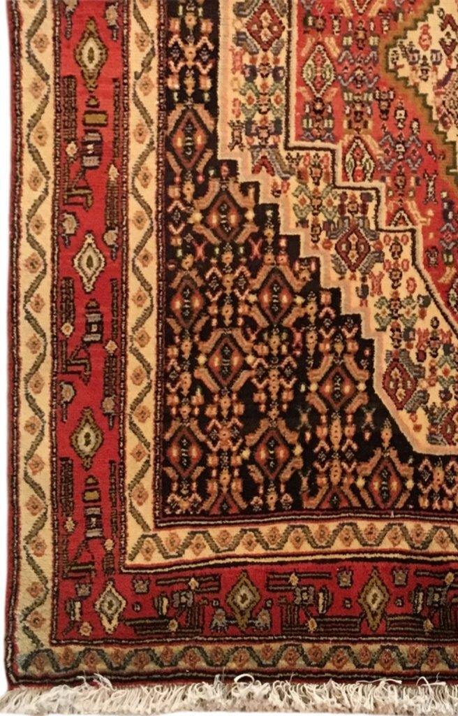 4×5′ Salmon Red Traditional Hamaadan Rug 81442
