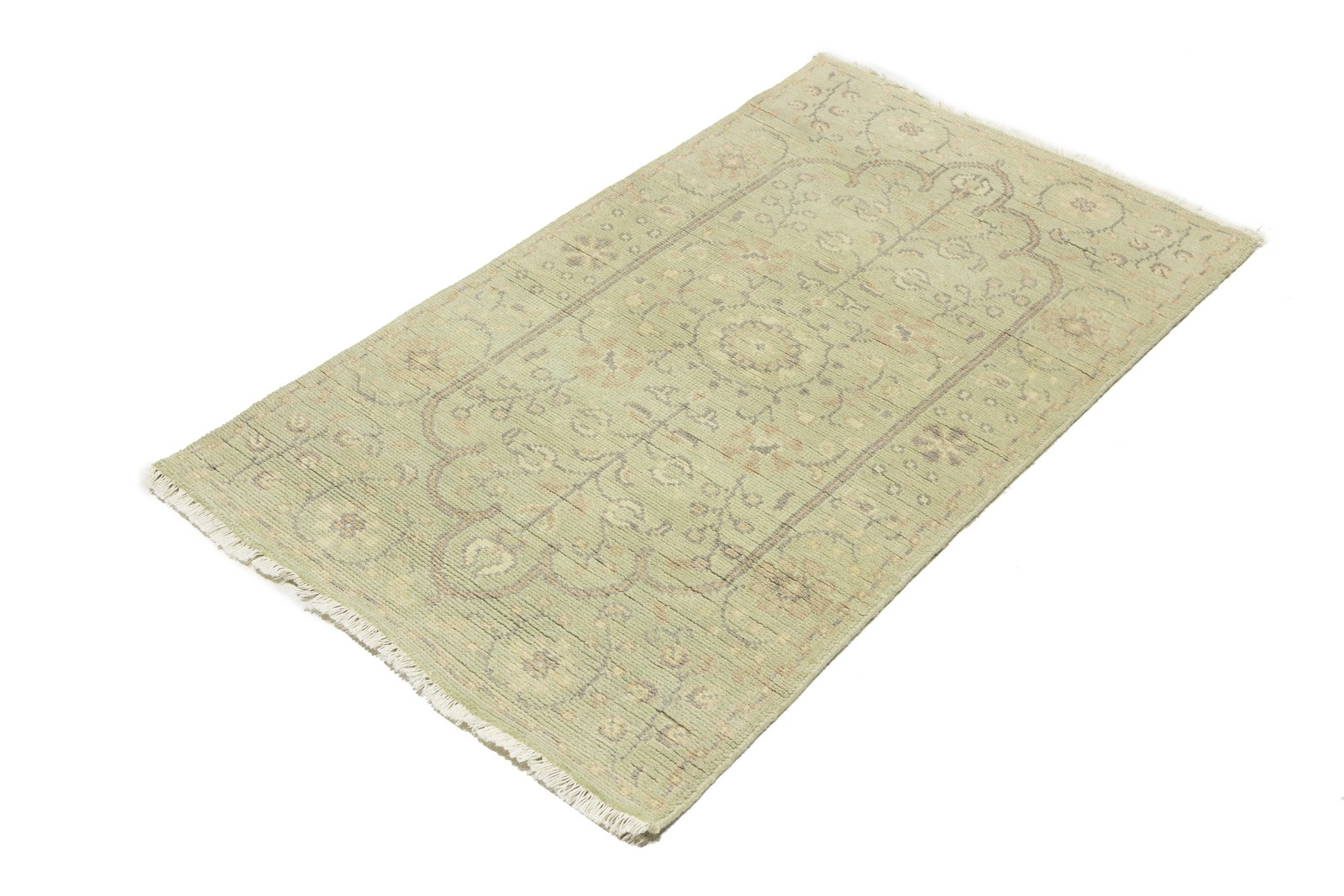 3×5 Small Transitional Muted Color Floral Oriental Rug Entryway Decor Carpet