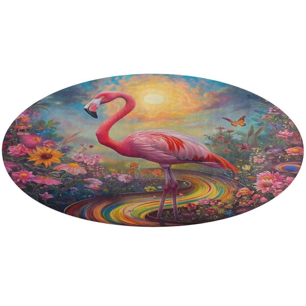 Floral Flamingo Bath mat, 3D Floral Plant Pink Flamingo Shower mat, Suitable …