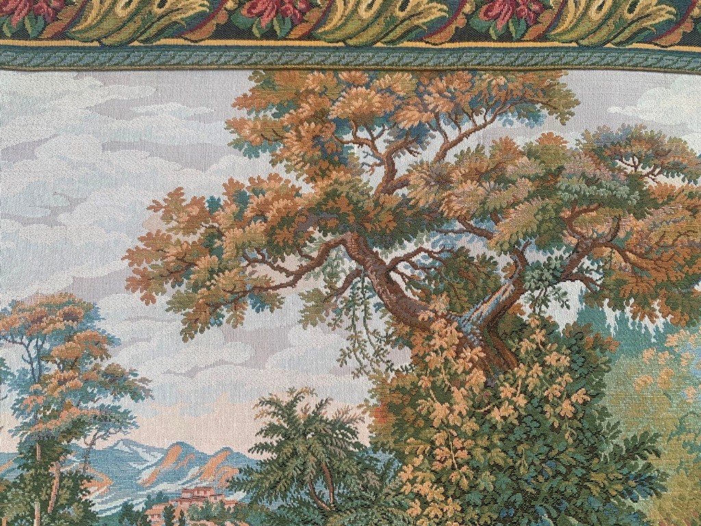 Vintage French River Side Multicolor View Tapestry Home Decor 3×5 ft