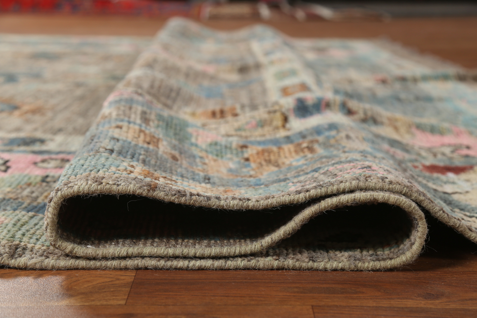 Vegetable Dye All-Over Patterned Oushak Wool Handmade Rug 8×10 ft Turkish Carpet