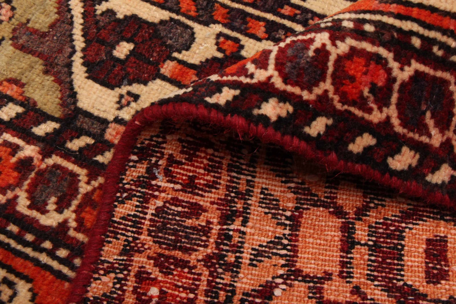 Vintage 6’9″ x 10’3″ Traditional Hand Knotted Vegetable Dye Wool Area Rug