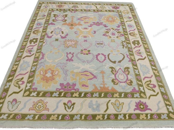 Etta Modern Oushak Rug Hand Knotted Oushak Rug 4×6, 5×8, 6×9, 8×10, 9×12, 10×14.