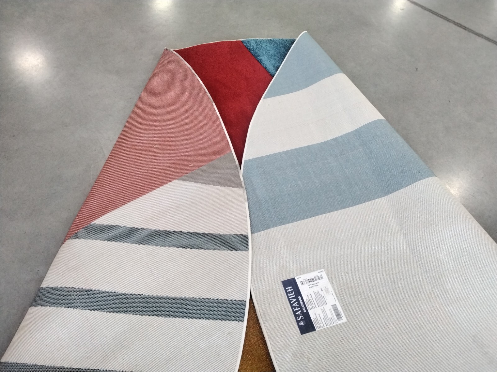 IVORY / PEACO BLUE 10′ X 10′ Back Stain Rug Reduced Price 1172765120 HLW709B-10R