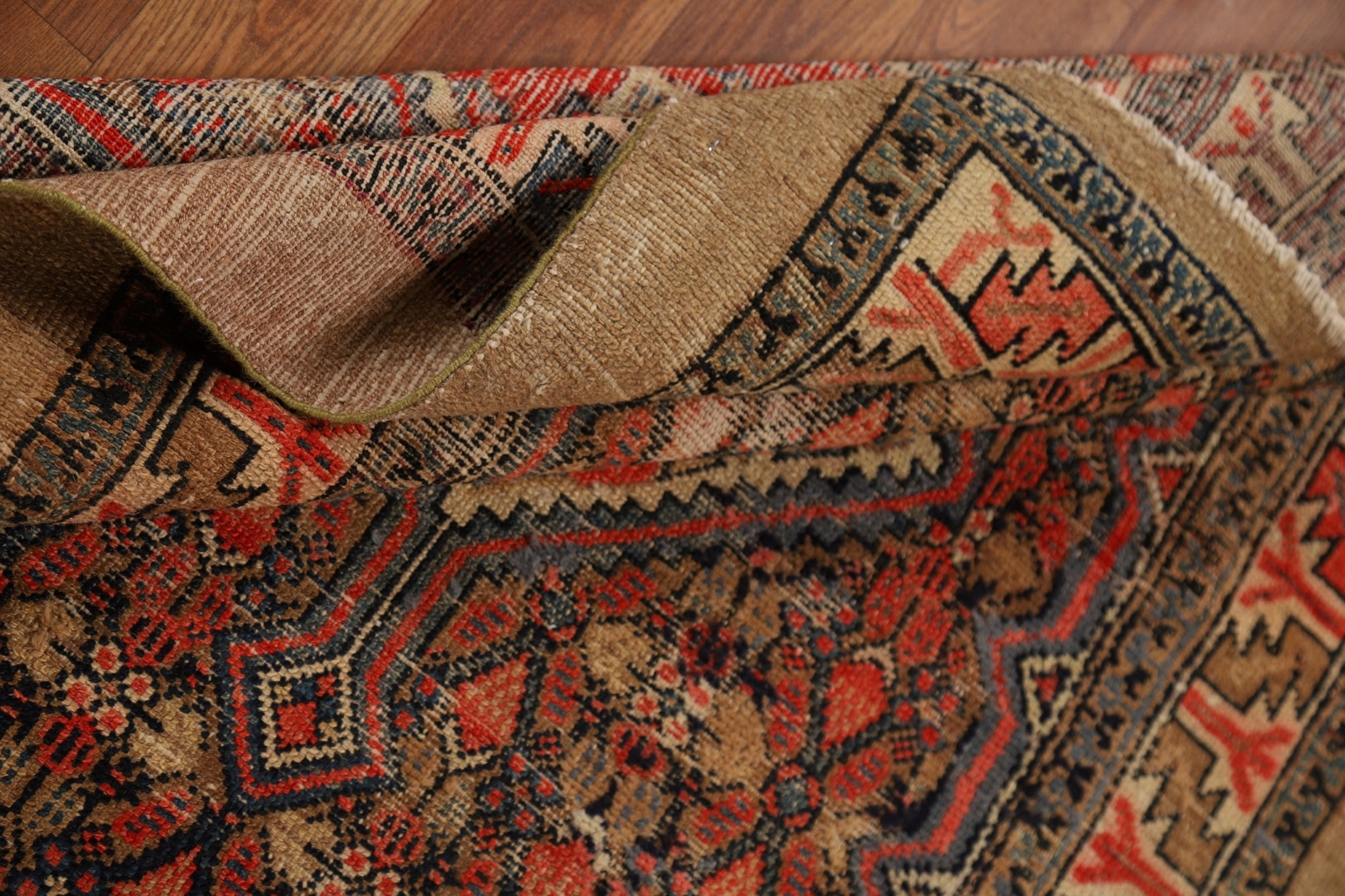Antique Pre-1900 Vegetable Dye Serab Oriental Accent Rug 3×4 Mongolian Carpet