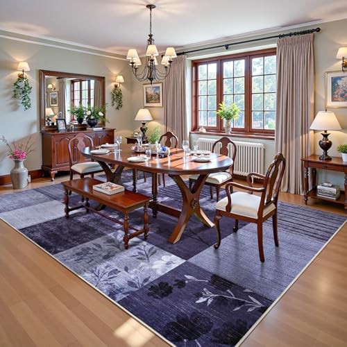 Purple 6×9 Area Rugs – Non-Slip Soft Stain – Washable