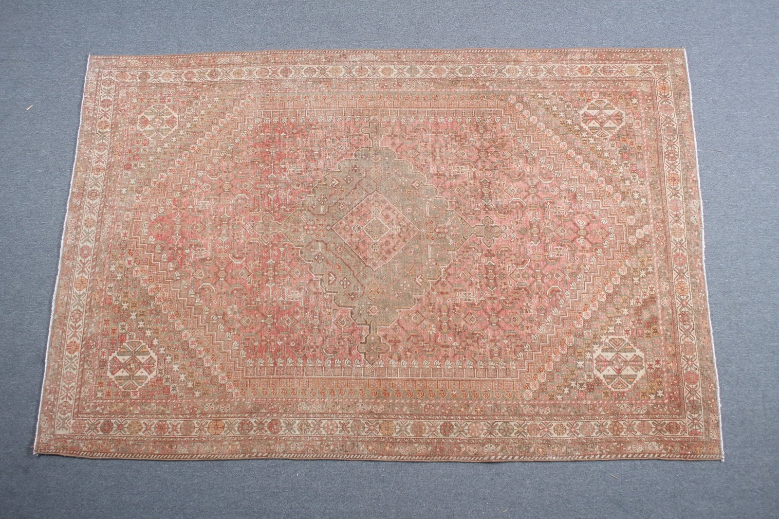 Vintage Rug, 5,4×8,3 ft Large Turkish Rug, Red Brown Oriental Rug
