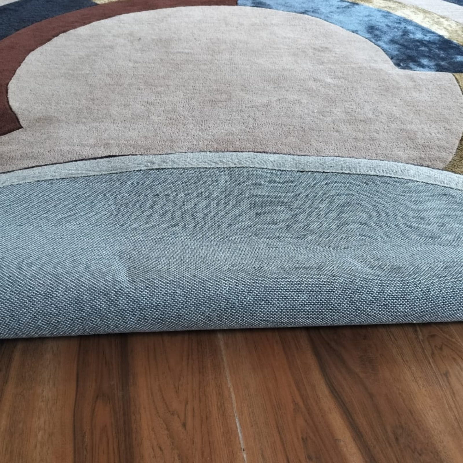 Round Rug, 8 ft Round Rug, Hand Tufted, 9×9 Wool Viscose Carpet, Circle Rug Home