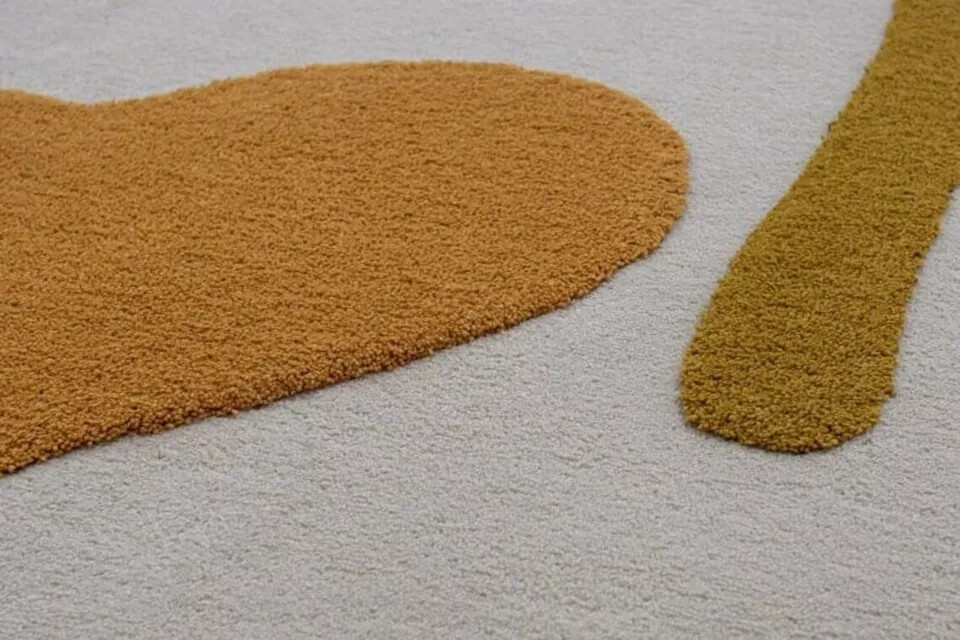 Hand Tufted Wool Area Rug Geometric Abstract Design Premium Quality Handmade Rug