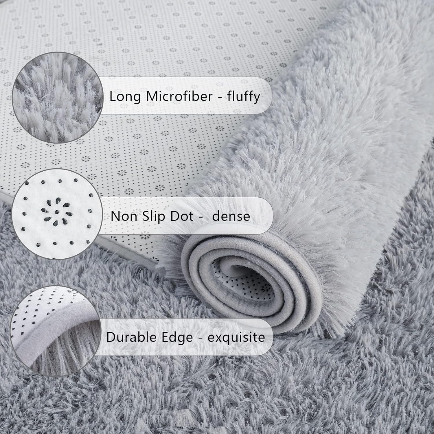 Chicrug Soft Runner Rugs for Bedroom Living Room Plush Fluffy Rug 2X6 Feet, Shag