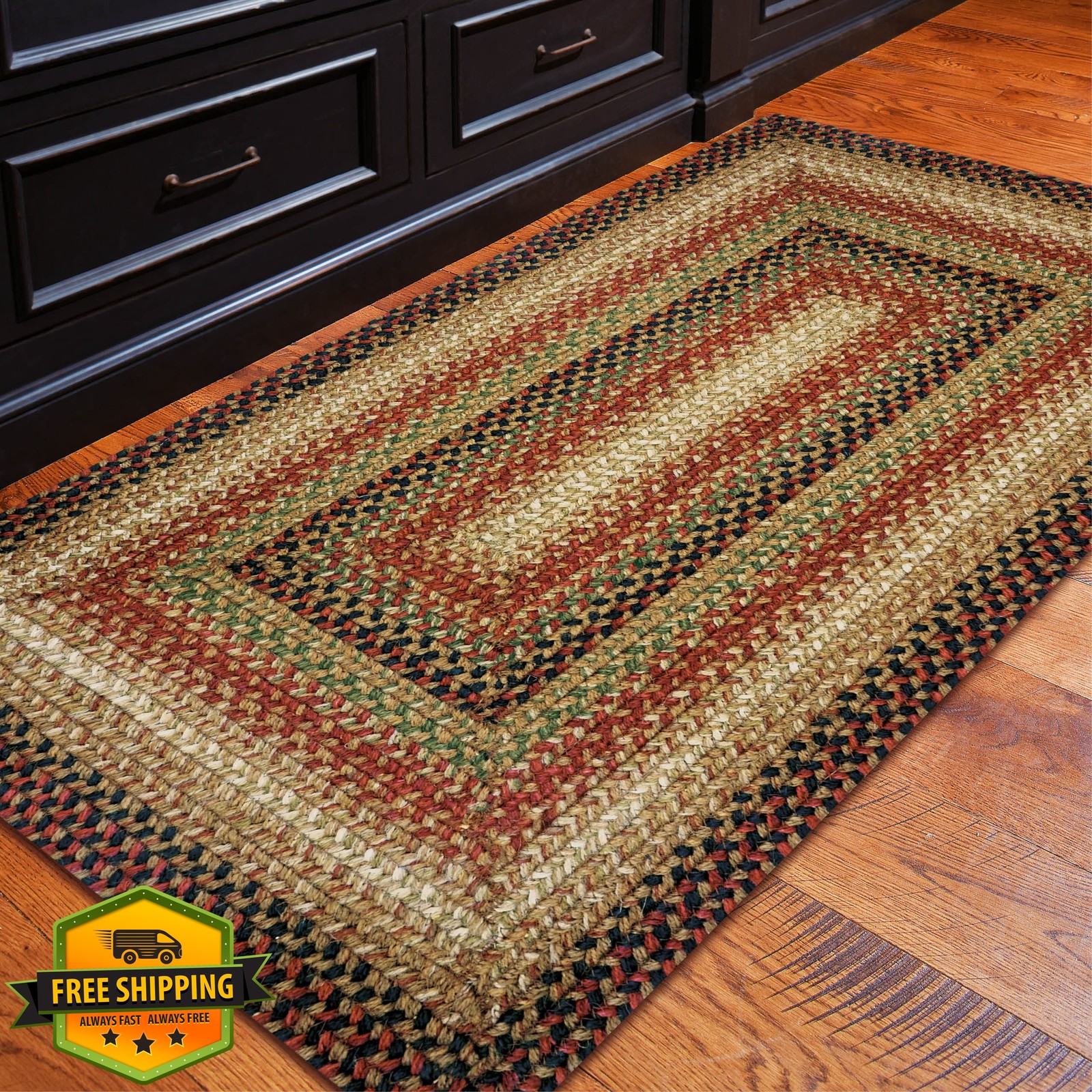 Homespice Gingerbread Jute Rug 27″ x 45″