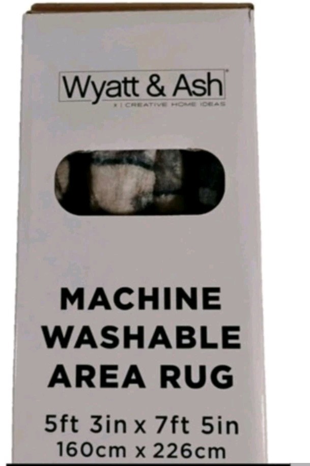 Wyatt & Ash Machine Washable Indoor Rug, Beatrice 5ft 3in x 7ft 5in – open box