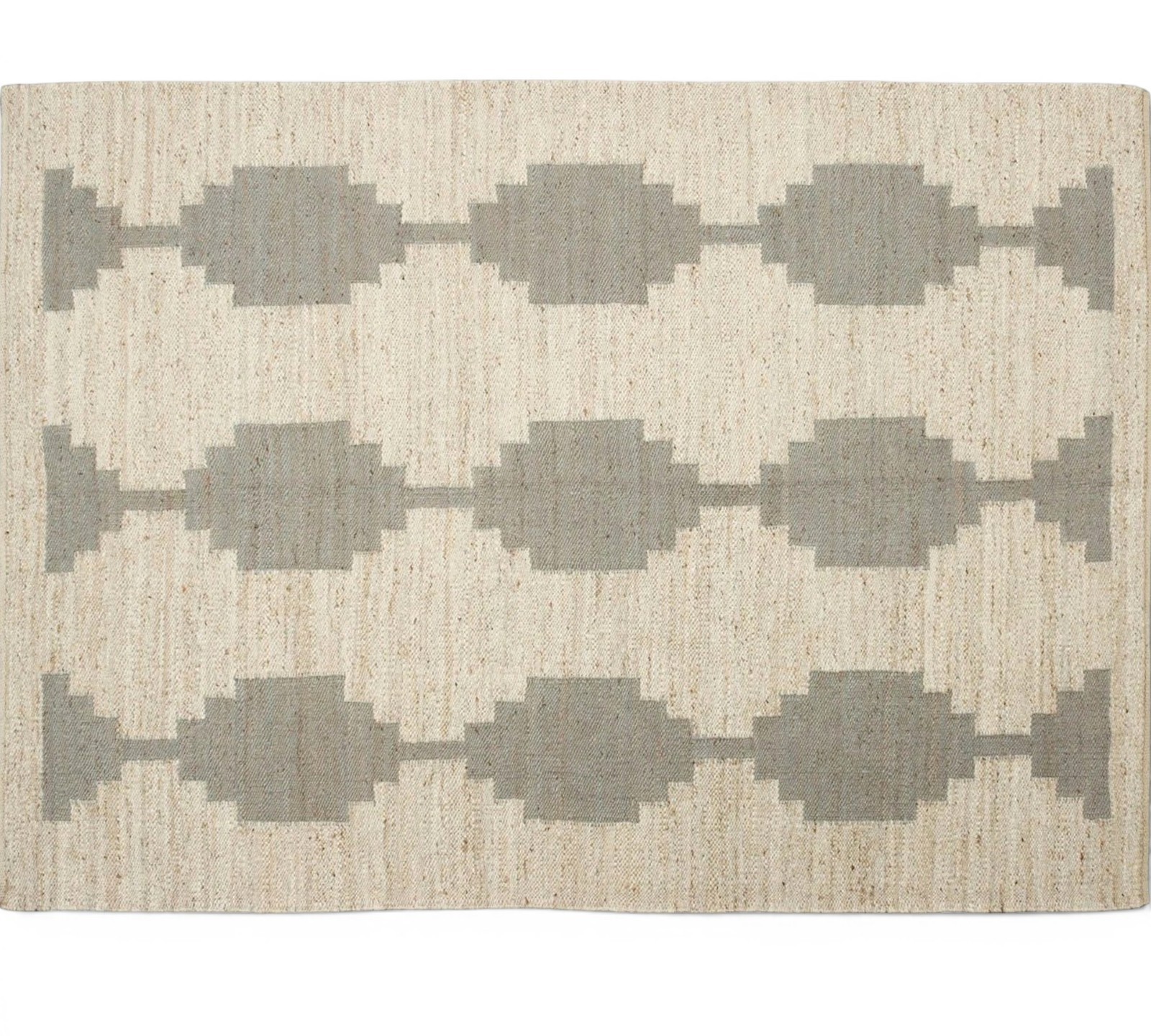 NEW Pottery Barn Cledwyn Flatweave Handwoven Jute Rug 5×8 Natural Boho