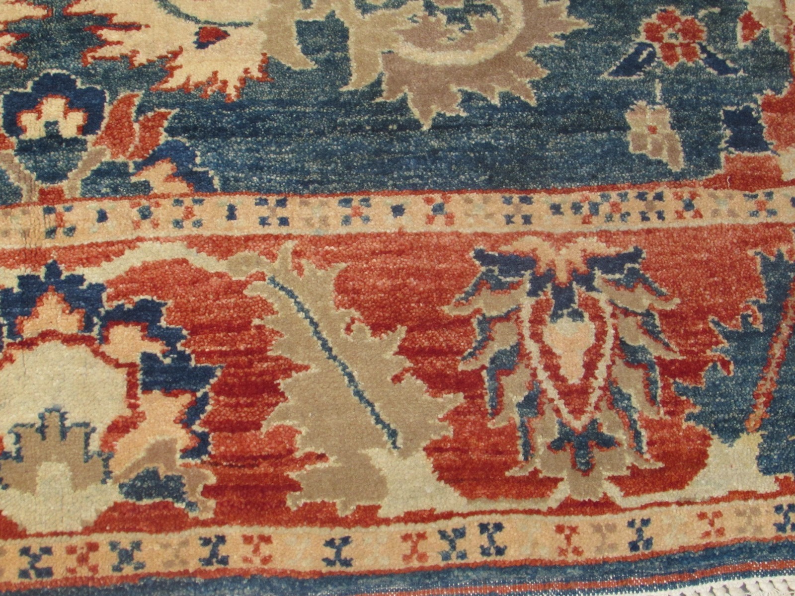 Turkish Azari Oushak Fine Hand Knotted Wool on Wool Oriental Are Rug 6’3 x 9’3