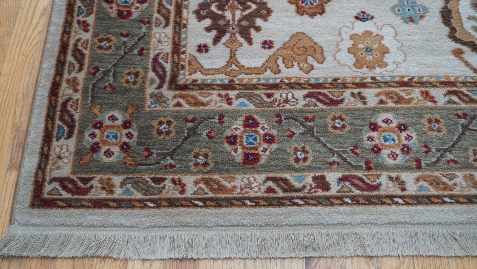 Authentic Original Karastan Ivory Oushak # 700-721 Wool Pile Rug 5’9″ x 9′
