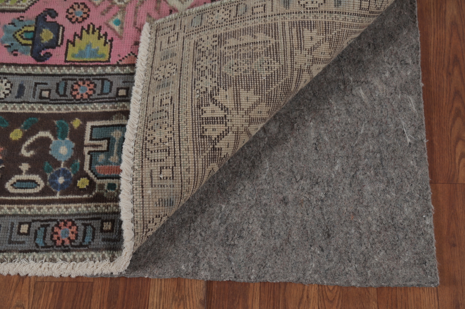 Green Geometric Wool Traditional Over-Dyed Handmade Dining Room Area Rug 6×9