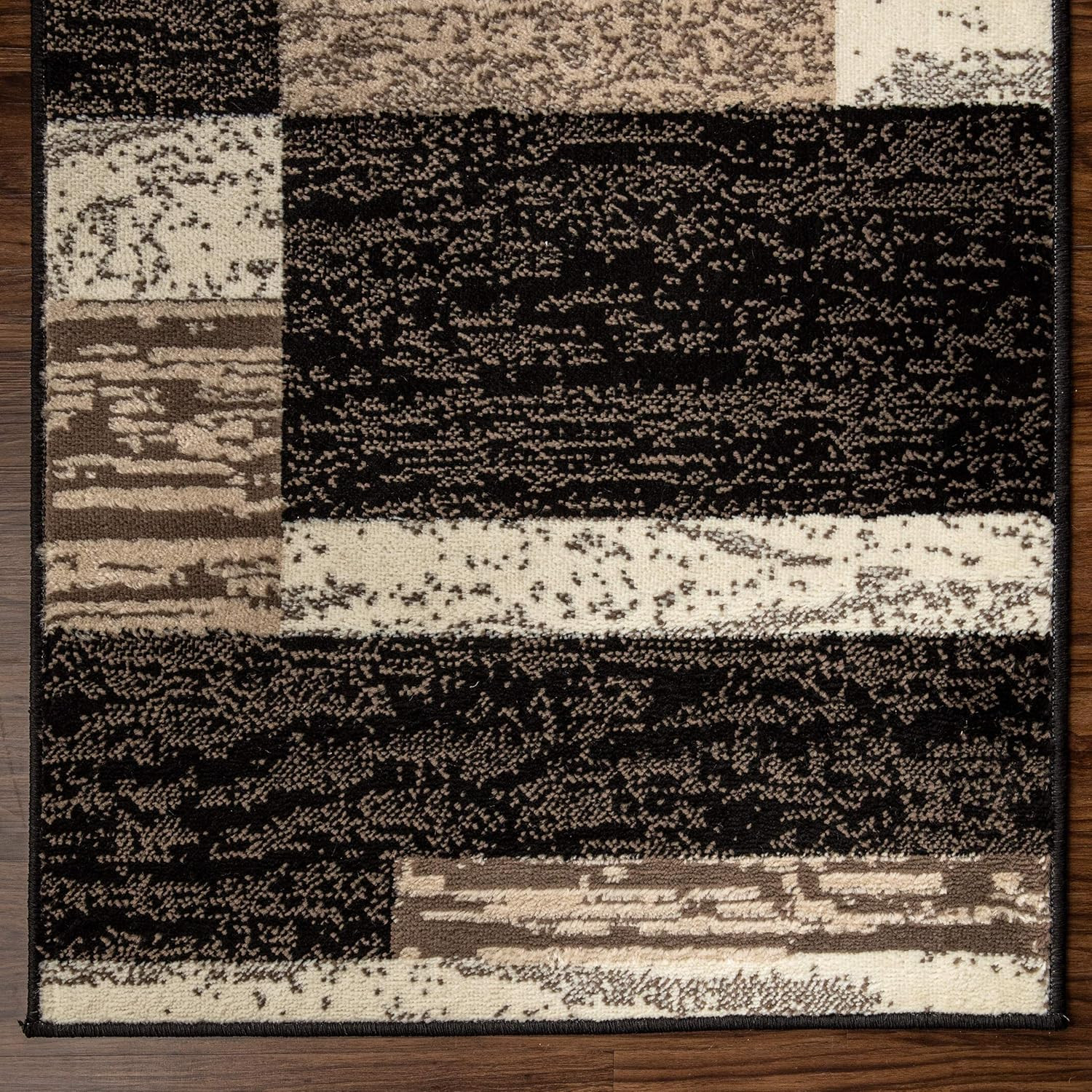 Modern Geometric Jute Backed Runner Rug for Bedroom, Office, Living Room 2’7″x8